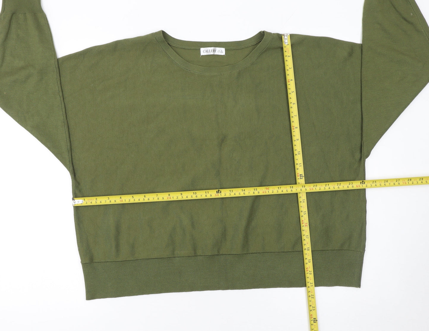 Womens UK Size XL Gallery Green Pullover Jumper