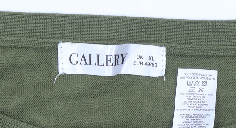 Womens UK Size XL Gallery Green Pullover Jumper