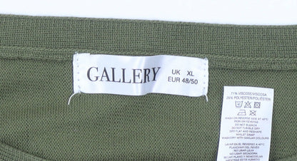 Womens UK Size XL Gallery Green Pullover Jumper
