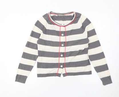 Womens UK Size S Sandwich Grey Cardigan Jumper