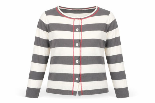 Womens UK Size S Sandwich Grey Cardigan Jumper