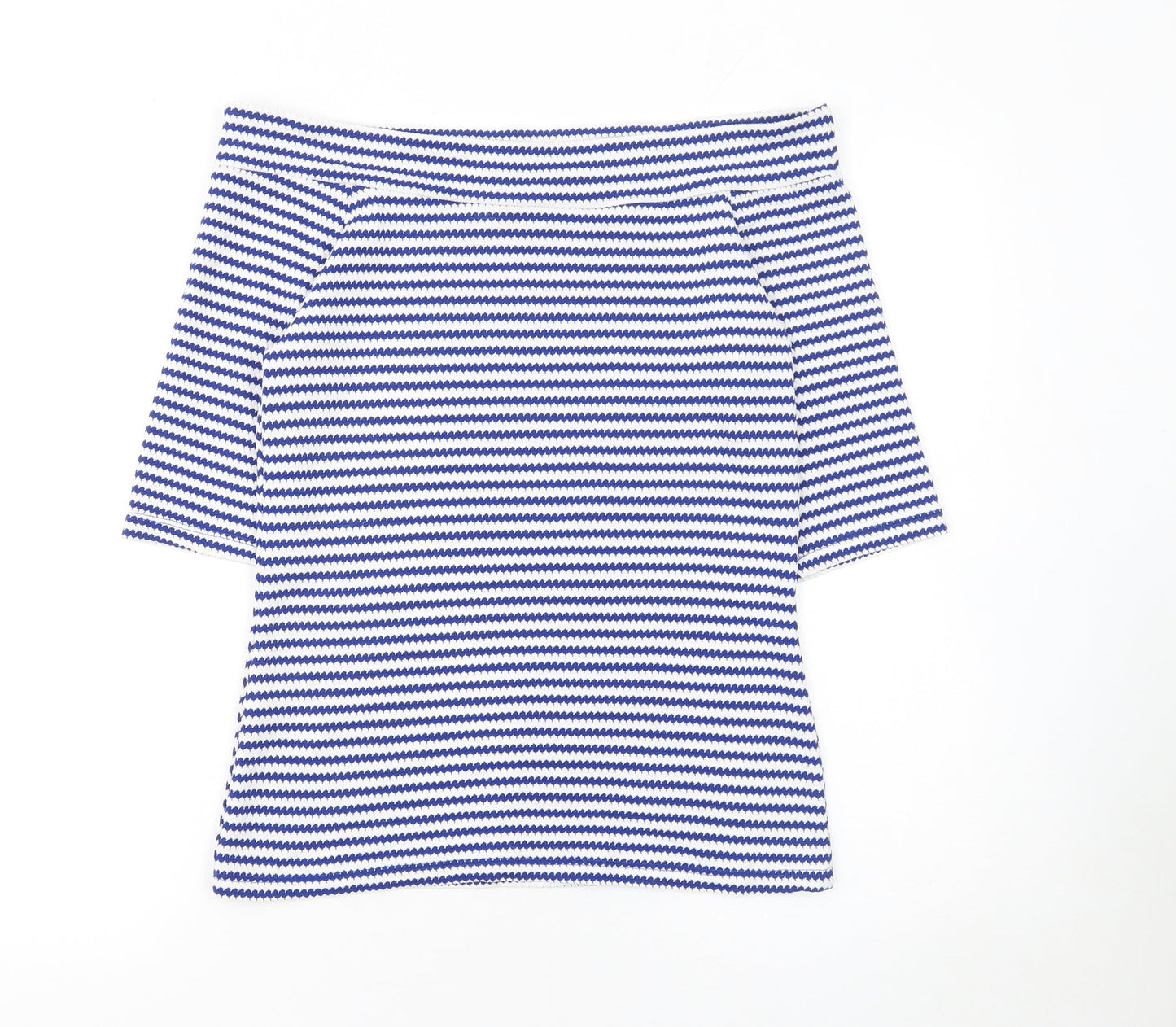 Womens UK Size 10 Matalan Blue Basic T-Shirt