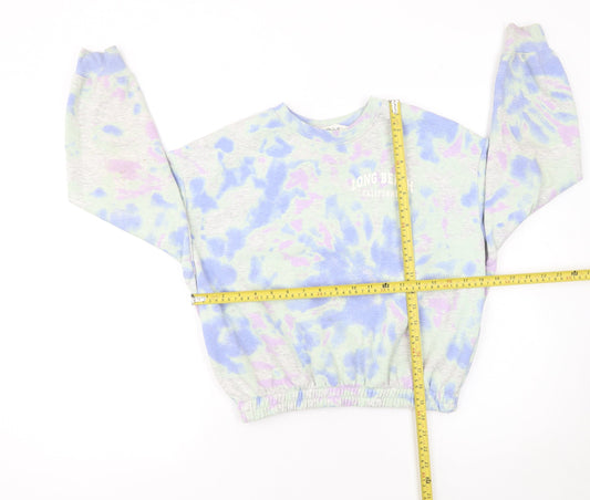 H&M Girls Multicoloured Tie-Dye Pullover Sweatshirt 11-12 Years