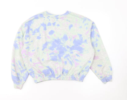 H&M Girls Multicoloured Tie-Dye Pullover Sweatshirt 11-12 Years