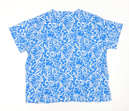 Womens UK Size L Dunnes Stores Blue Basic T-Shirt