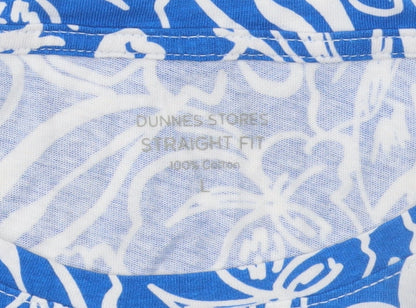 Womens UK Size L Dunnes Stores Blue Basic T-Shirt