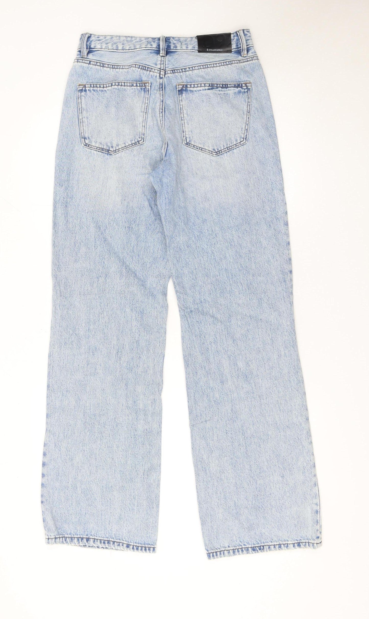 Womens UK Size 8 Stradivarius Regular Fit Straight Blue Jeans