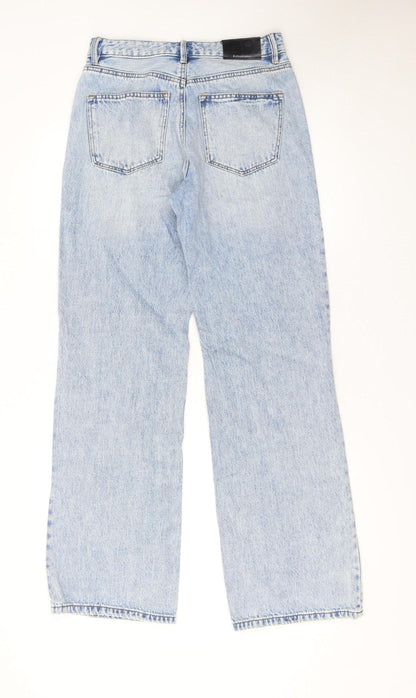 Womens UK Size 8 Stradivarius Regular Fit Straight Blue Jeans