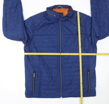 Mens UK Size 56 Gate One Blue Quilted Coat