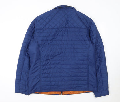 Mens UK Size 56 Gate One Blue Quilted Coat