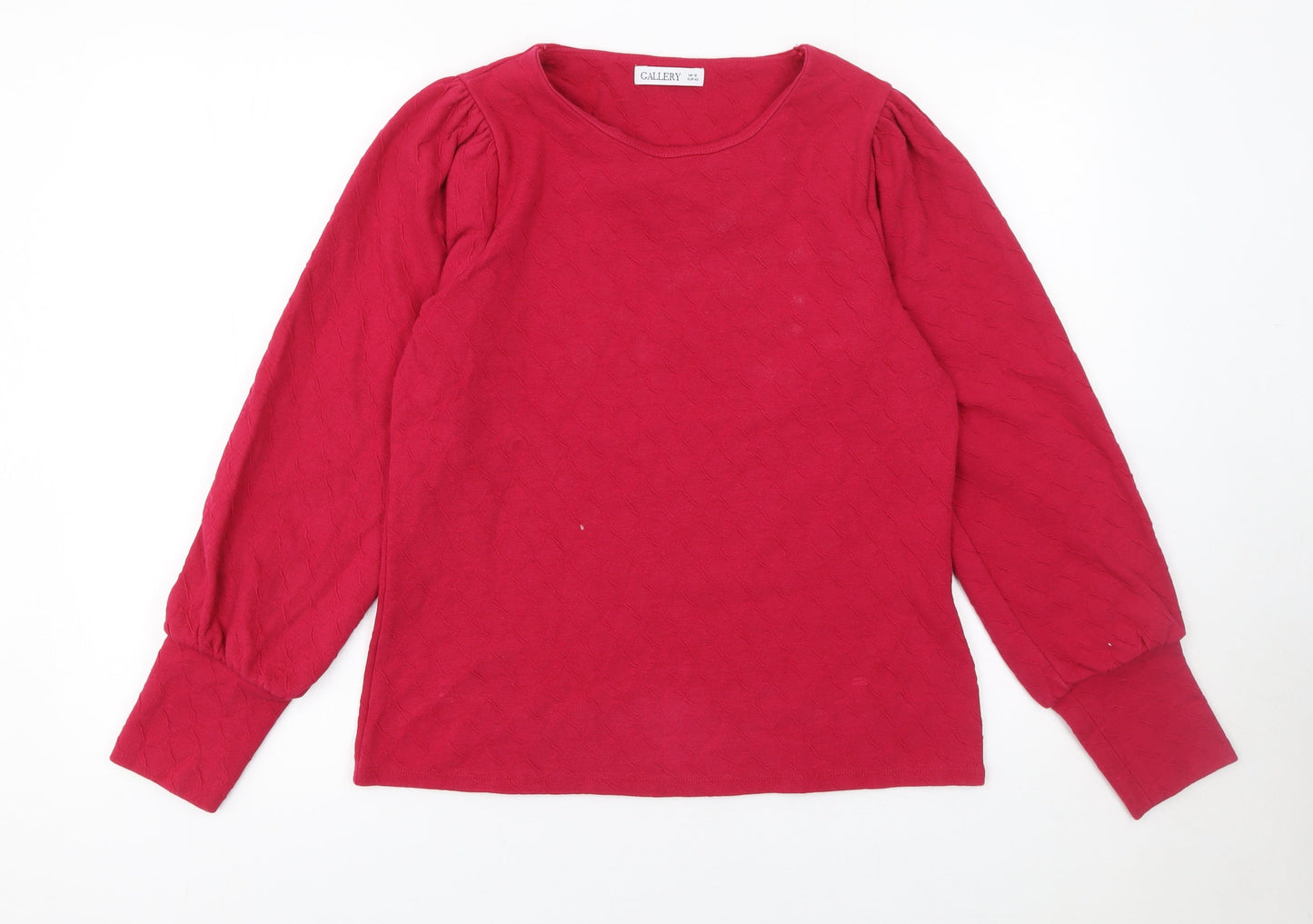 Womens UK Size 12 Gallery Red Basic Blouse