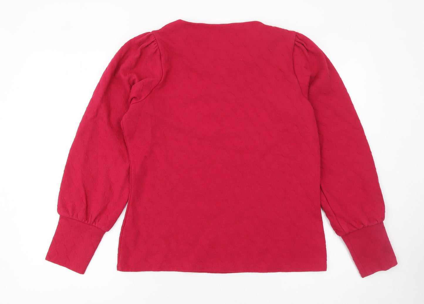 Womens UK Size 12 Gallery Red Basic Blouse