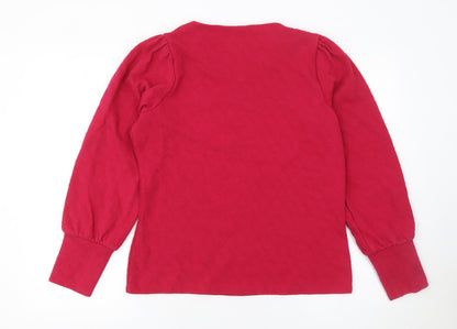 Womens UK Size 12 Gallery Red Basic Blouse