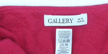 Womens UK Size 12 Gallery Red Basic Blouse
