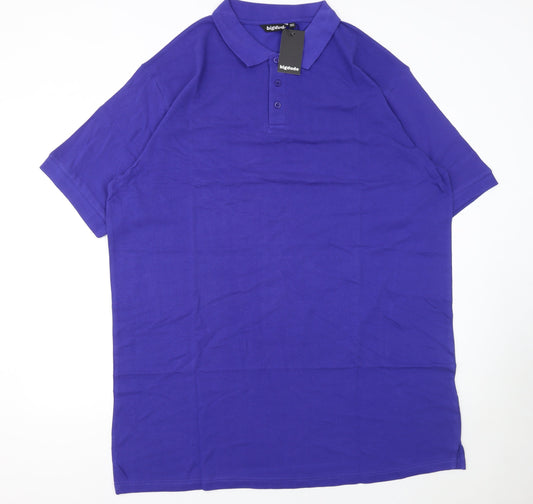 Bigdude Men's Purple 2XLT Cotton Short Sleeve Polo Shirt