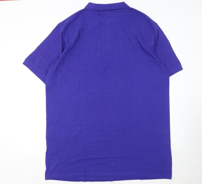 Bigdude Men's Purple 2XLT Cotton Short Sleeve Polo Shirt