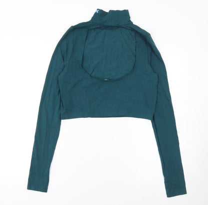 Womens UK Size L IVY PARK Green Cropped T-Shirt