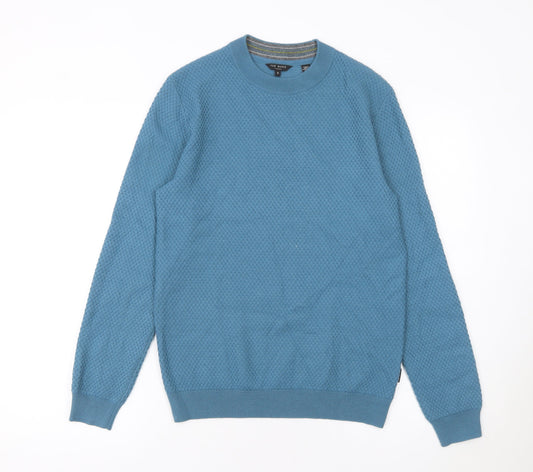 Mens UK Size S Ted Baker Blue Pullover Jumper