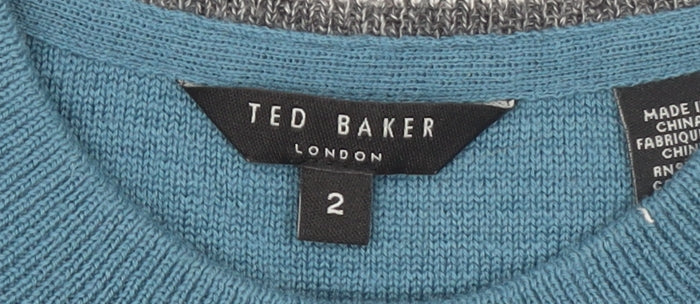Mens UK Size S Ted Baker Blue Pullover Jumper