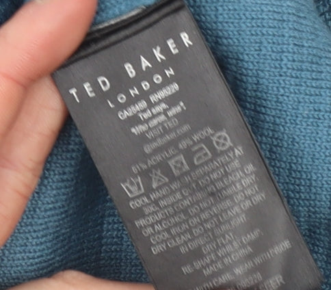 Mens UK Size S Ted Baker Blue Pullover Jumper