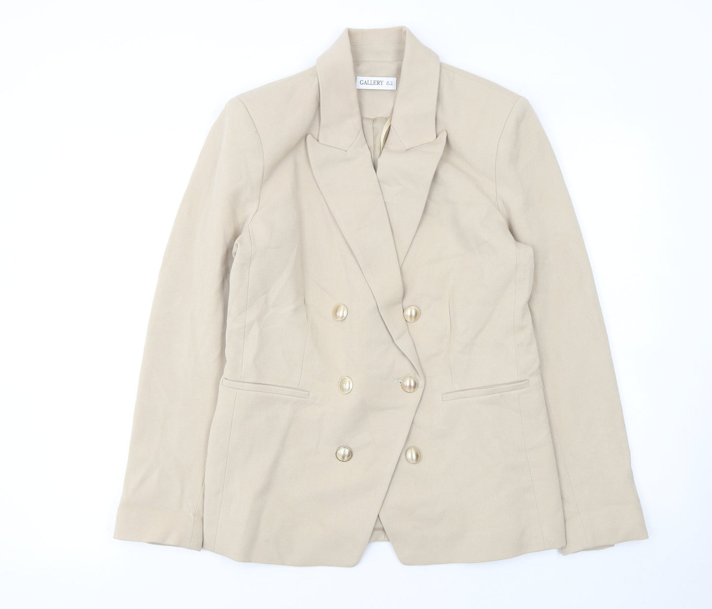 Womens UK Size 12 Gallery Regular Beige Blazer