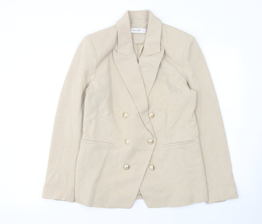 Womens UK Size 12 Gallery Regular Beige Blazer