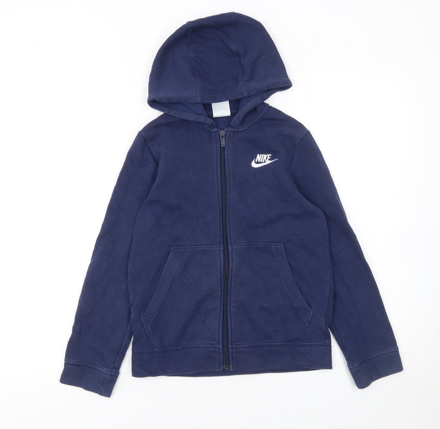 Boys UK Size 9-10 Years Nike Blue Full Zip Hoodie
