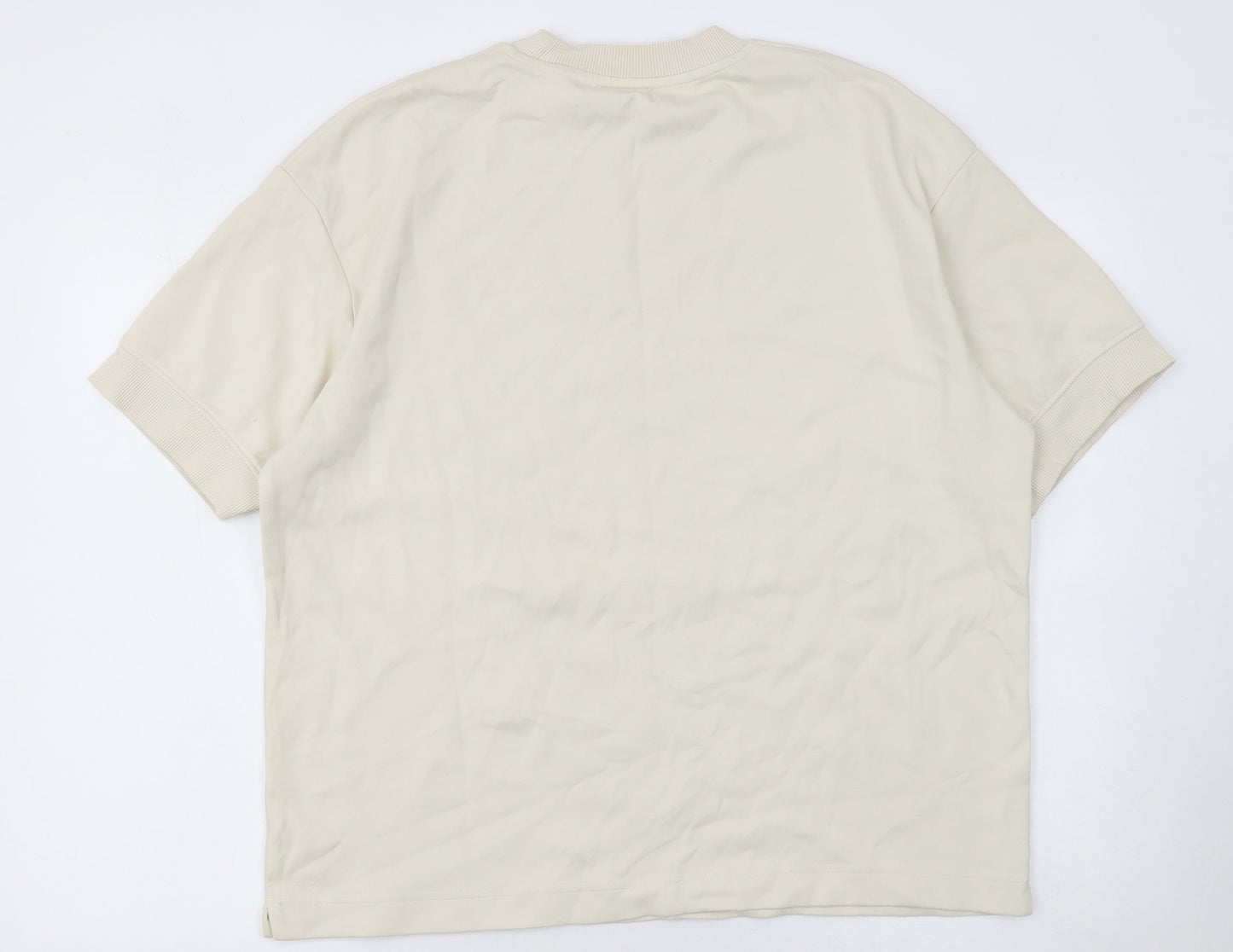 Mens UK Size M Zara Beige  T-Shirt