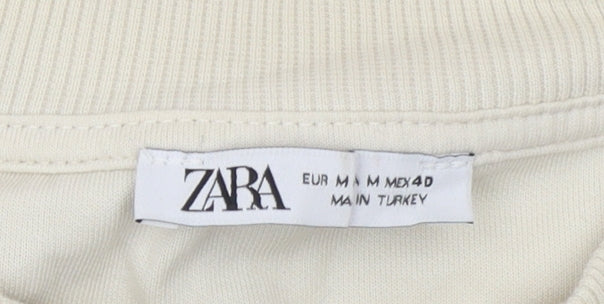Mens UK Size M Zara Beige  T-Shirt