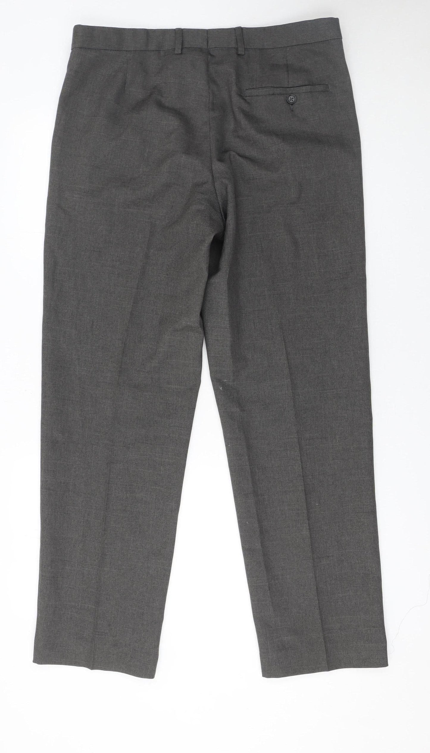 Mens UK Size 34 in Dunnes Stores Regular Fit Dress Pants Grey Trousers