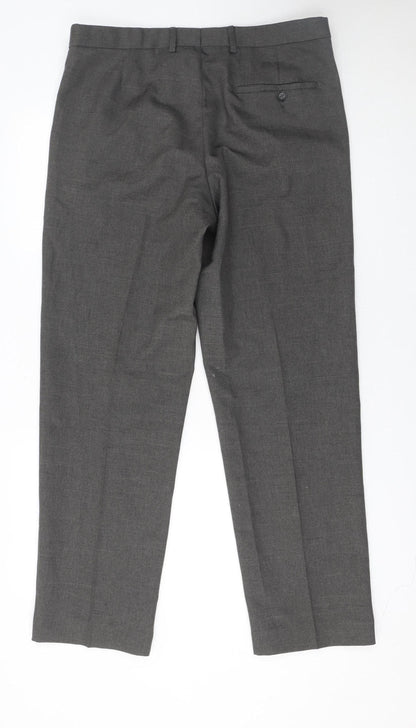 Mens UK Size 34 in Dunnes Stores Regular Fit Dress Pants Grey Trousers