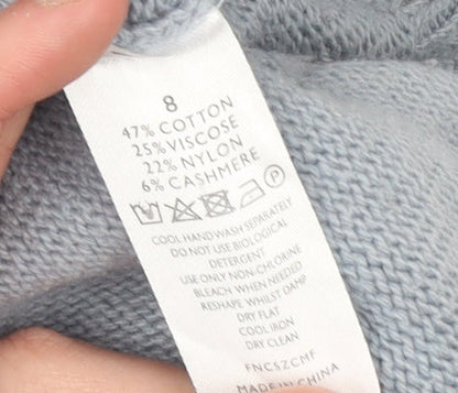 Womens UK Size 8 The White Company Blue Pullover Jumper