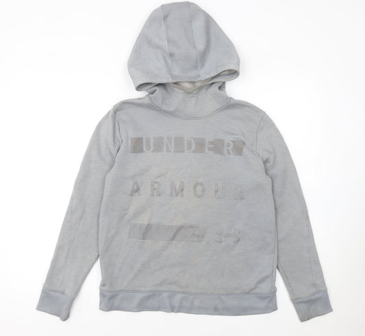 Mens UK Size S Under armour Grey Pullover Hoodie