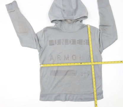 Mens UK Size S Under armour Grey Pullover Hoodie