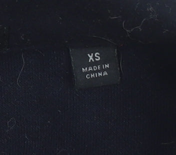 Womens UK Size XS Uniqlo Black Basic Button-Up