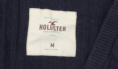 Womens UK Size M Hollister Blue Cardigan Jumper