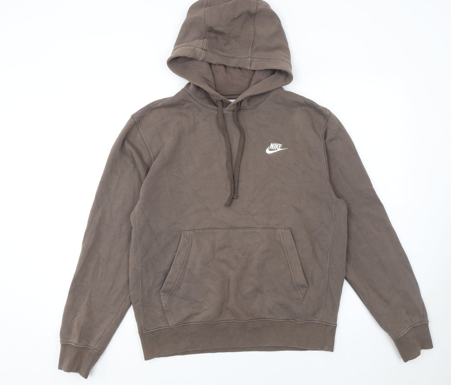 Mens UK Size S Nike Brown Pullover Hoodie