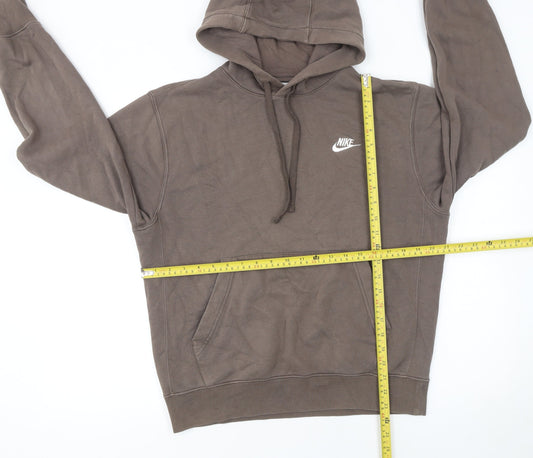 Mens UK Size S Nike Brown Pullover Hoodie