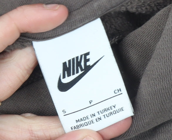 Mens UK Size S Nike Brown Pullover Hoodie