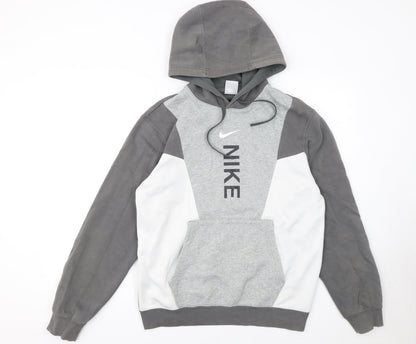 Mens UK Size S Nike Grey Pullover Hoodie