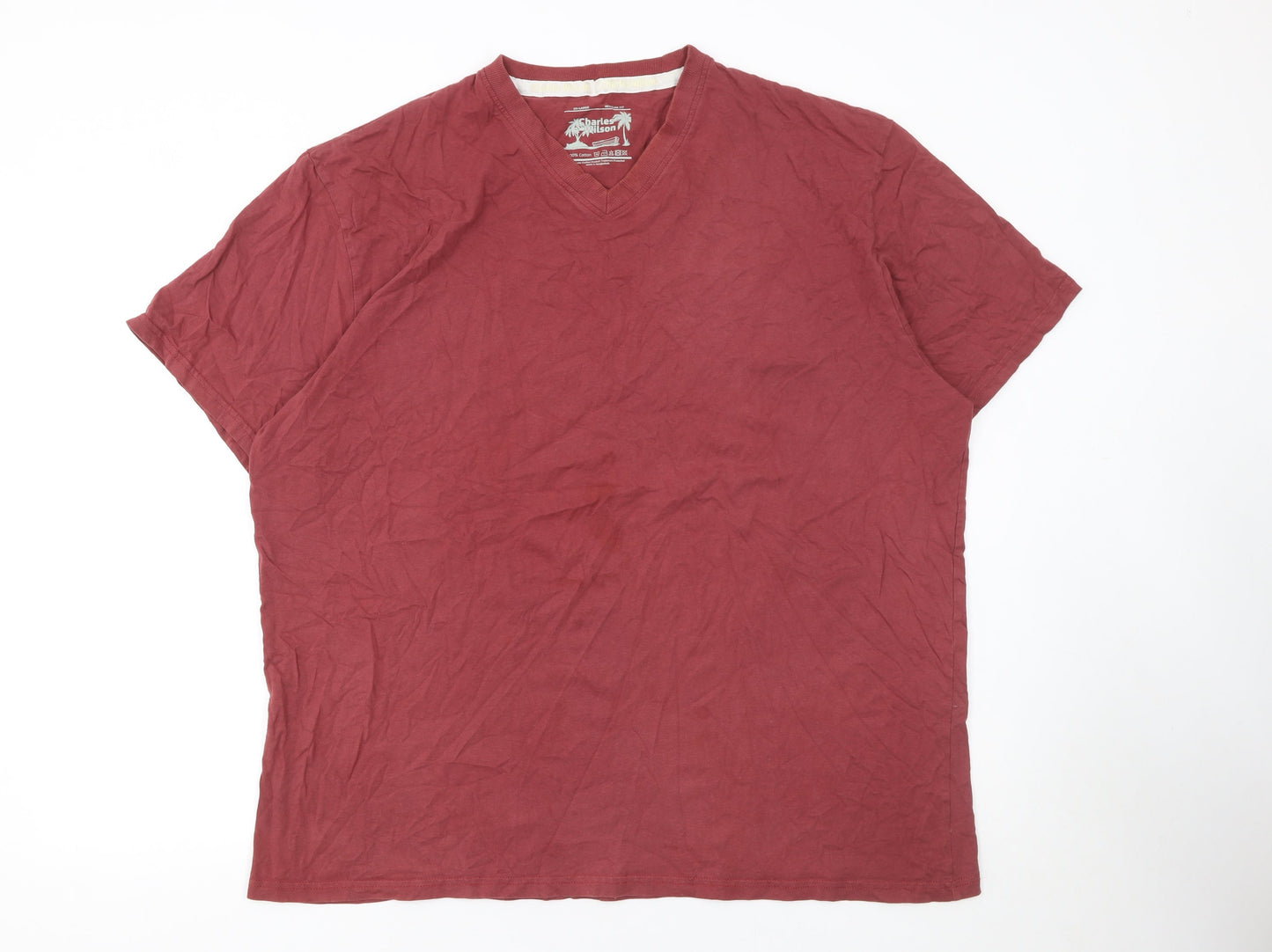 Mens UK Size 3XL Charles Wilson Red  T-Shirt