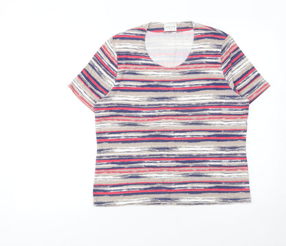 Womens UK Size 14 Eastex Multicoloured Basic T-Shirt