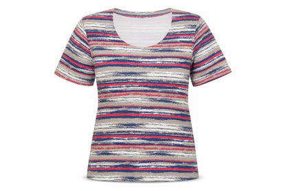 Womens UK Size 14 Eastex Multicoloured Basic T-Shirt