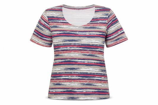 Womens UK Size 14 Eastex Multicoloured Basic T-Shirt