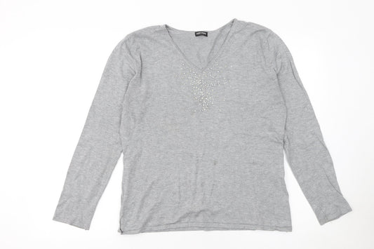 Womens UK Size 14 Gerry Weber Grey Pullover Jumper