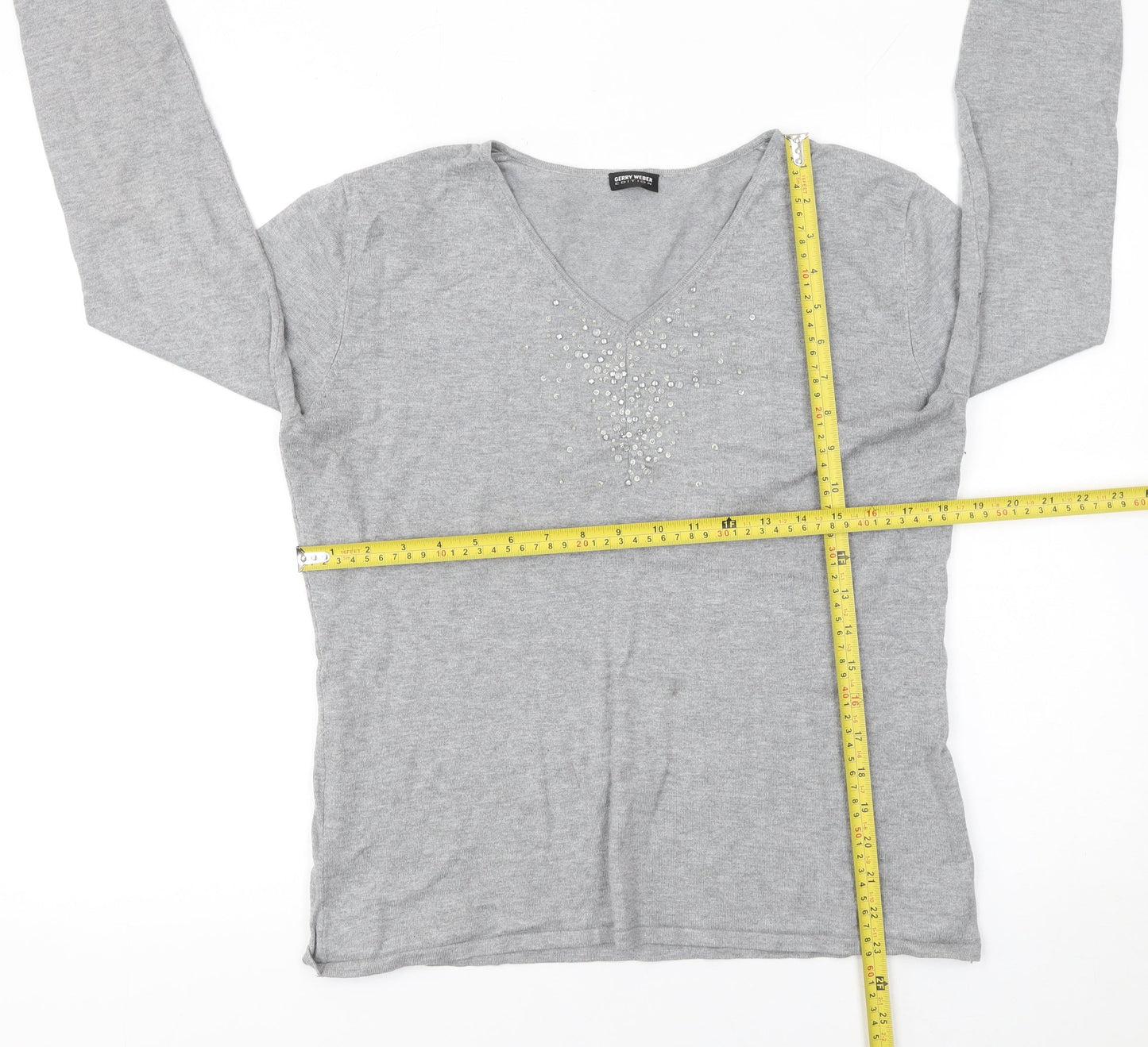 Womens UK Size 14 Gerry Weber Grey Pullover Jumper