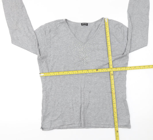 Womens UK Size 14 Gerry Weber Grey Pullover Jumper