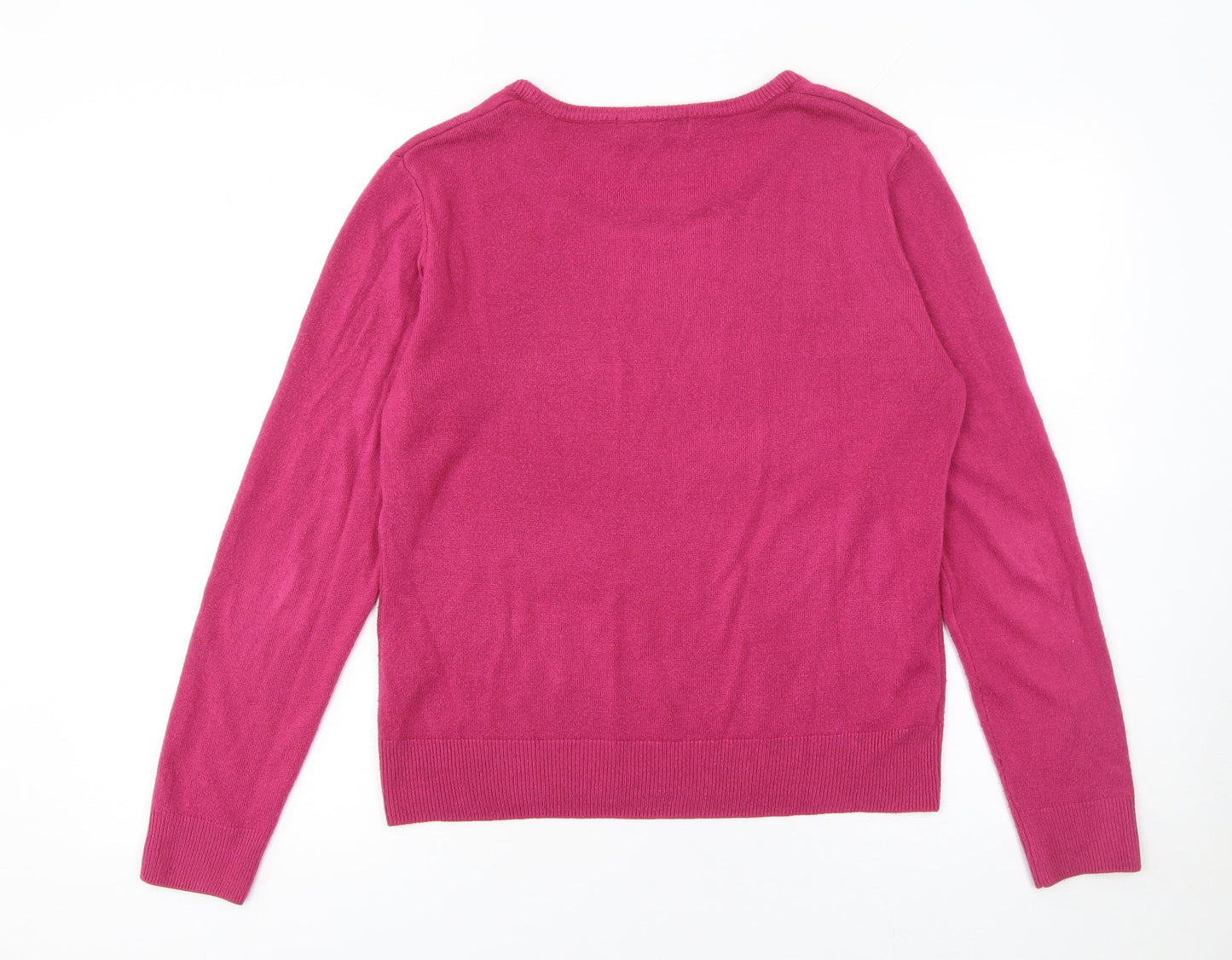 Womens UK Size L Rowen Avenue Pink Pullover Jumper