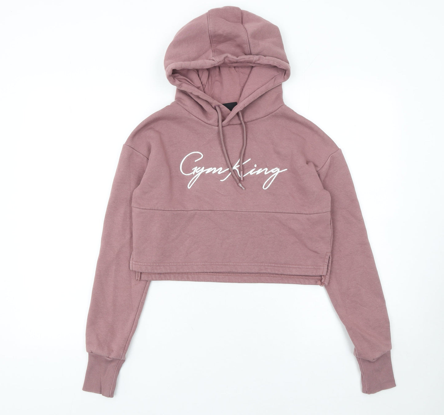Womens UK Size 6 Gym King Pink Pullover Hoodie