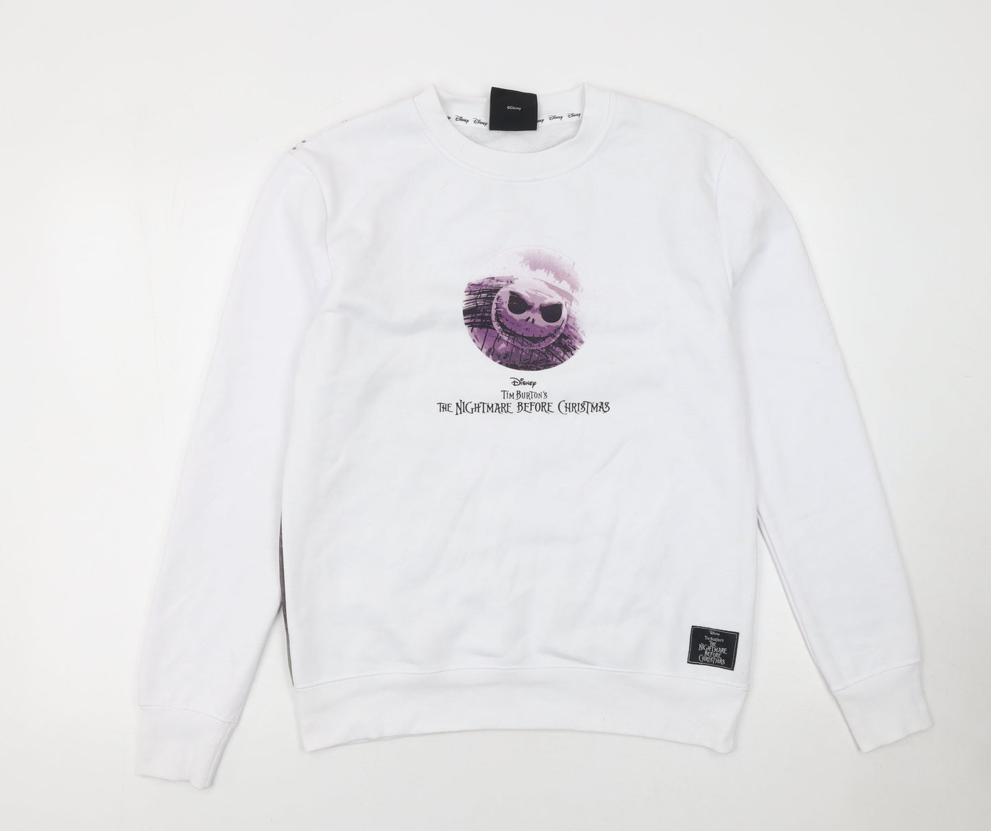 Womens UK Size S Primark White Pullover Sweatshirt